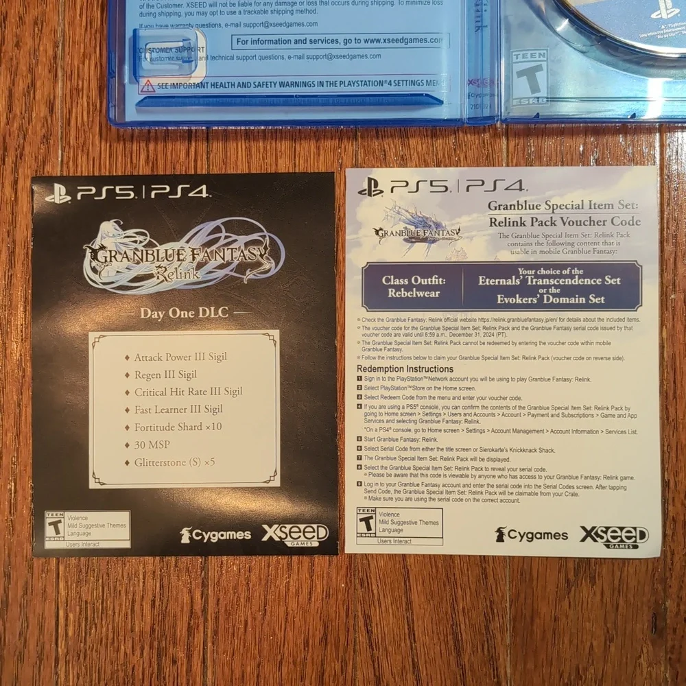 Granblue Fantasy Relink Sony Playstation 4 PS4 Video Game CIB